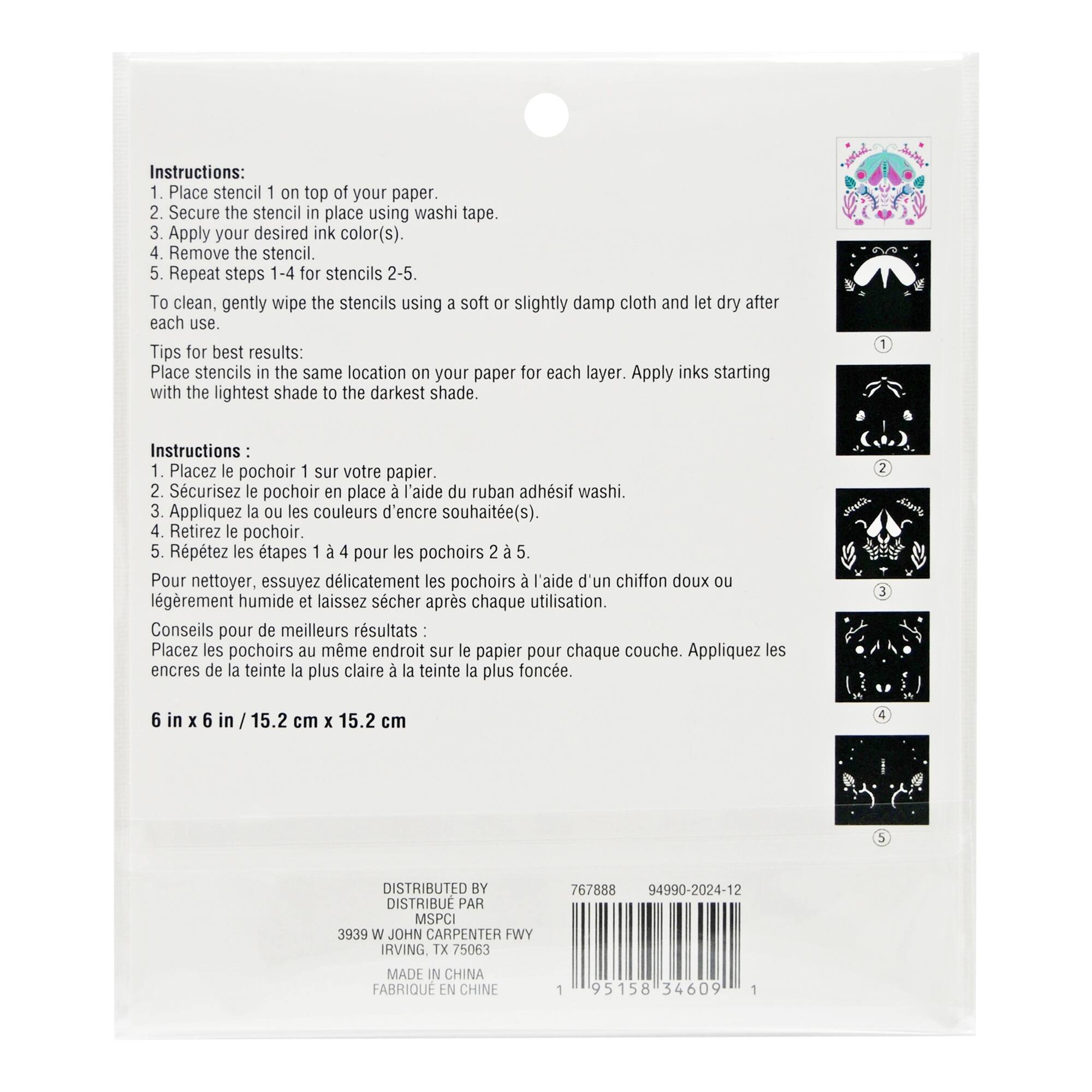 Moth Layering Stencils by Recollections™